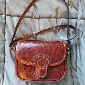 Los Robles Polo Time Brown Ostrich Purse